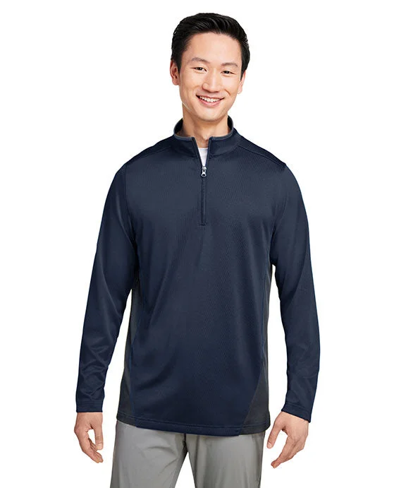 Fashionable Inner Wear M786 - Harriton Mens Flash Snag Protection Plus IL Colorblock Quarter-Zip | Dark Navy/Dark Charcoal Fashionable Inner Wear M786 - Harriton Mens Flash Snag Protection Plus IL Colorblock Quarter-Zip | Dark Navy/Dark Charcoal