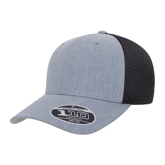 Simple Style 110MT - Flexfit 110® Adult Adjustable Mesh Cap | Heather Grey/Black