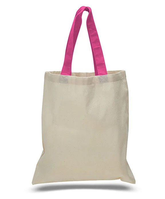 Comfortable Sweaters OAD105 - OAD Contrasting Handles Tote Bag | Hot Pink