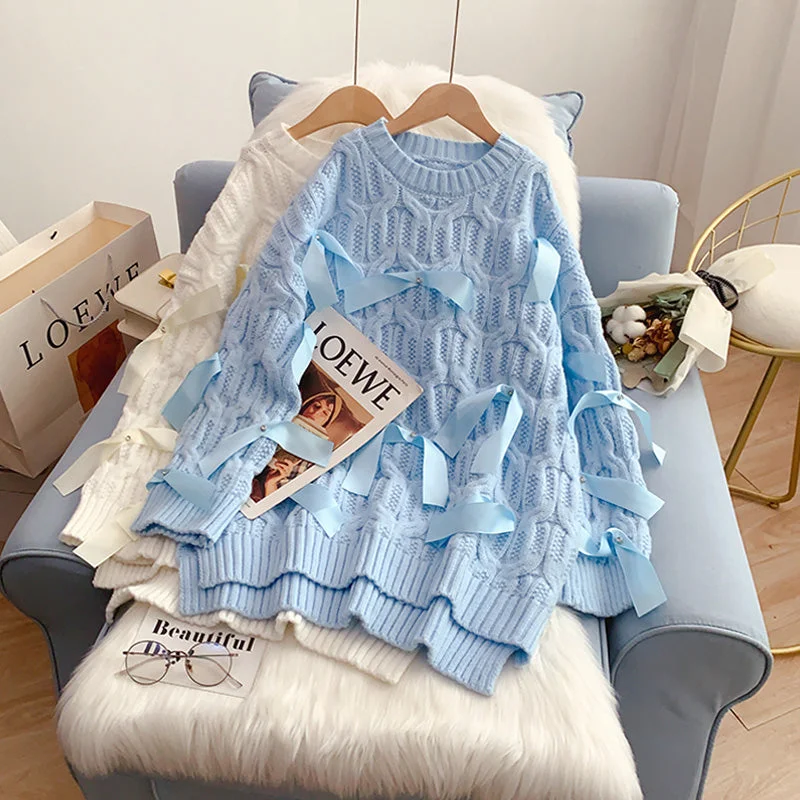 Urban Style Lazy wind heavy industry sweater with diamond  5005