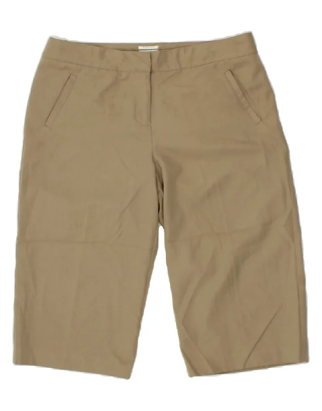 Elegant Series IZOD Womens Stretch Bermuda Shorts US 10 Large W34 Beige Polyester