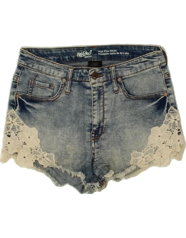 End Of The Year MOSSIMO Womens High Waist Denim Shorts US 8 Medium W29  Blue Cotton