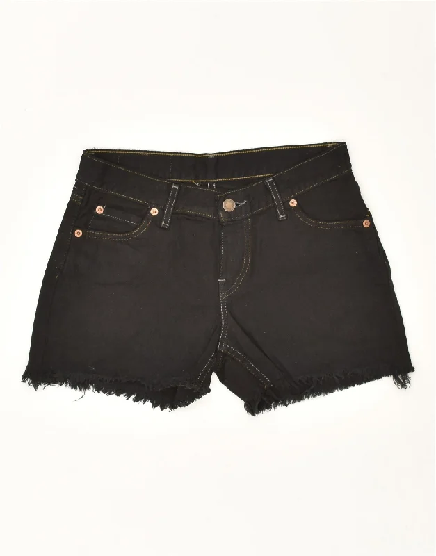 Classic Series LEVI'S Womens Vintage Denim Shorts W27 Small Black Cotton