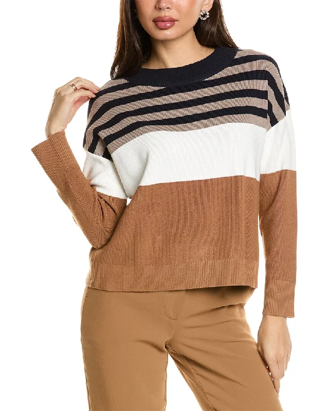 Classic Series Adrianna Papell Dropped-Shoulder Sweater