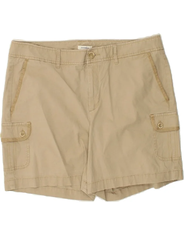 Practical Style DOCKERS Womens Cargo Shorts US 14 XL W38 Beige Cotton