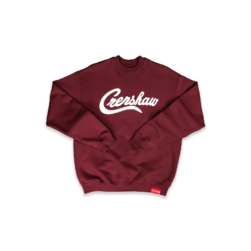 Boutique style Limited Edition Ultra Crenshaw Crewneck - Burgundy/White