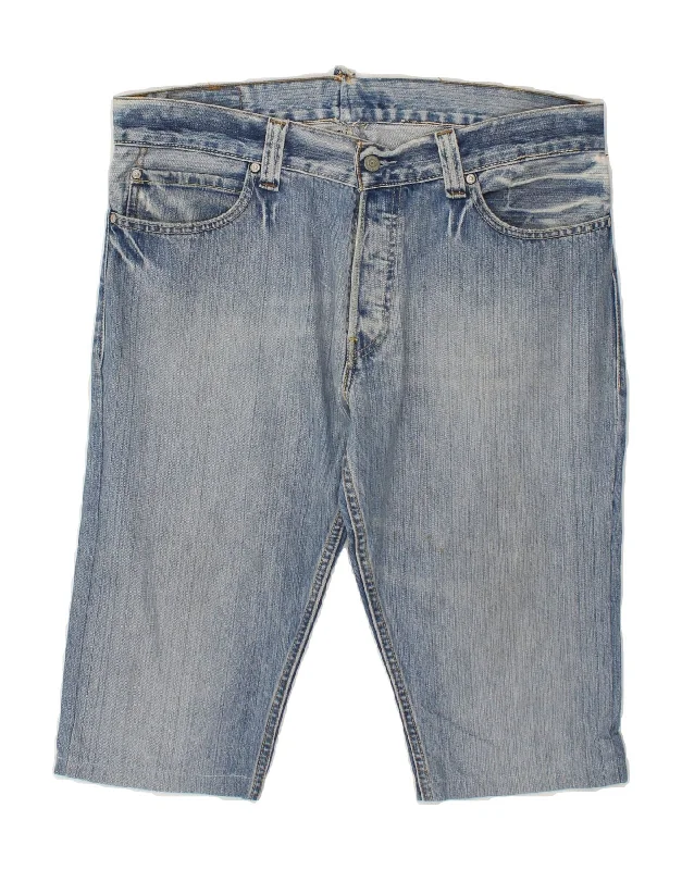 Modern Tailoring LEVI'S Womens 512 Slim Denim Shorts W38 XL Blue Cotton