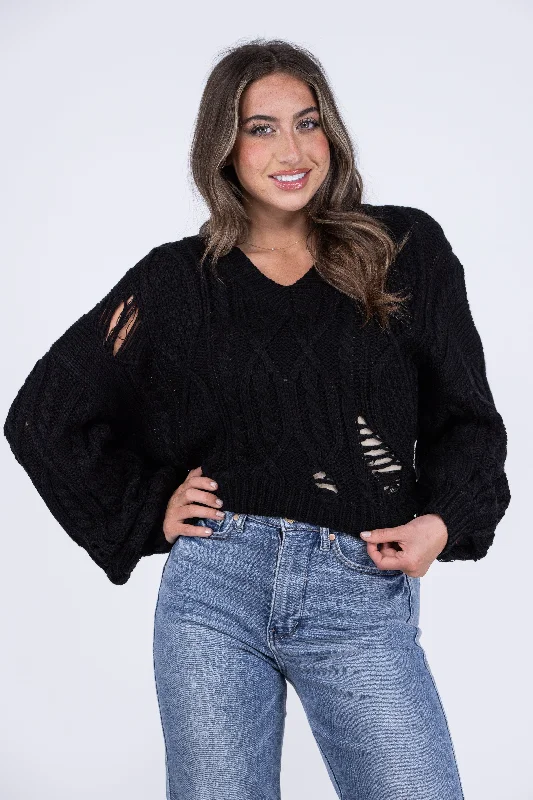 Comfortable down Ripping Through Time Women's Layering Open Knit Sweater