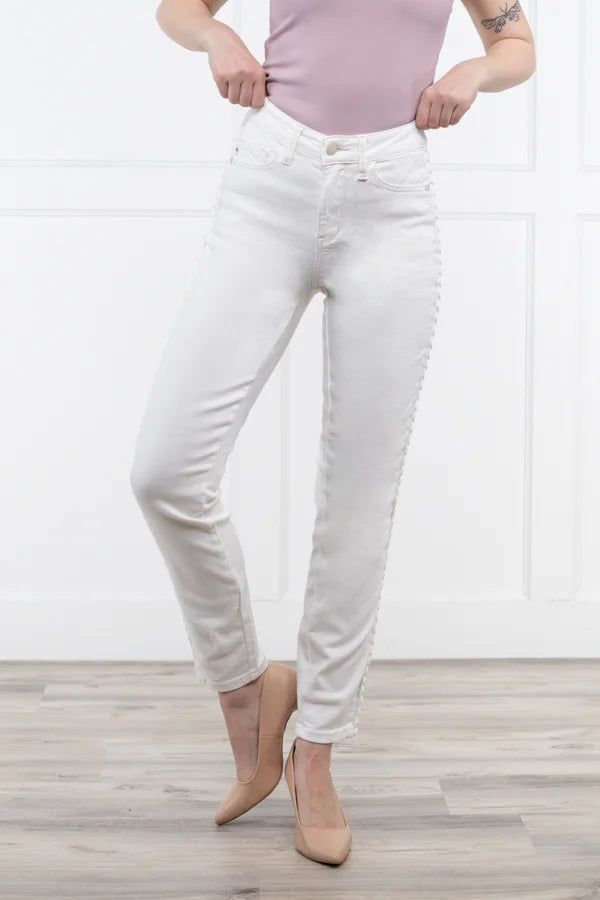 Youthful Street Fashion Conquer The World from Judy Blue: Mid-Rise Braided Detail Relaxed Fit Denim Youthful Street Fashion Conquer The World from Judy Blue: Mid-Rise Braided Detail Relaxed Fit Denim