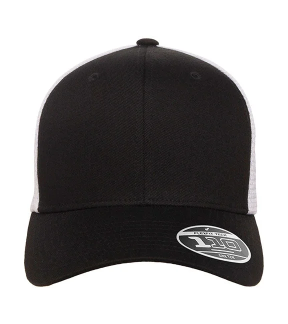 Easy Style 110MT - Flexfit 110® Adult Adjustable Mesh Cap | Black/White