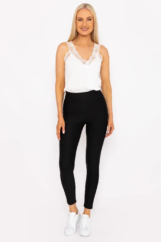 Carefree Ponte Leggings in Black