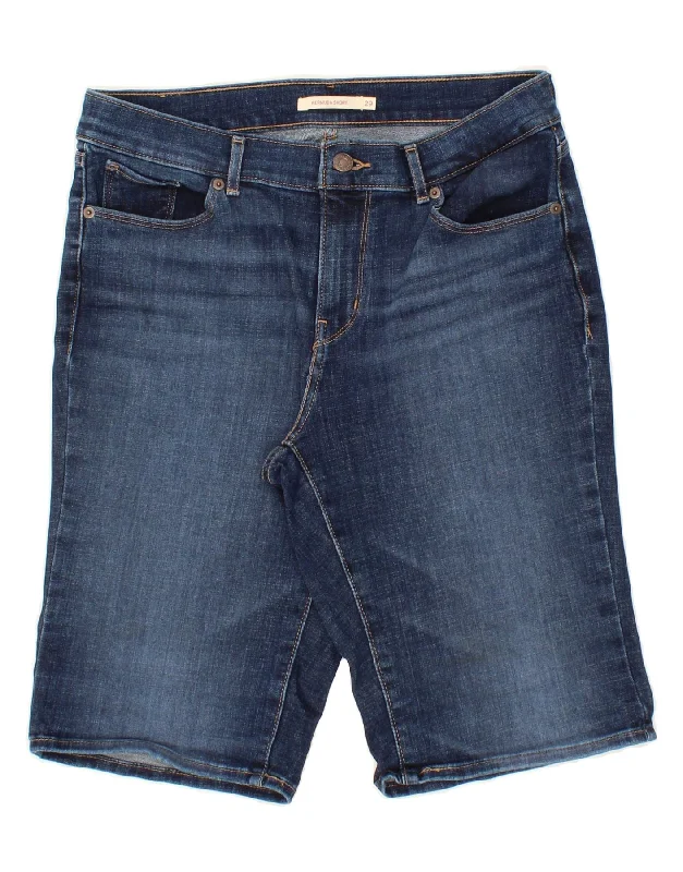 Lounge Wear LEVI'S Womens Denim Bermuda Shorts W29 Medium Blue Cotton