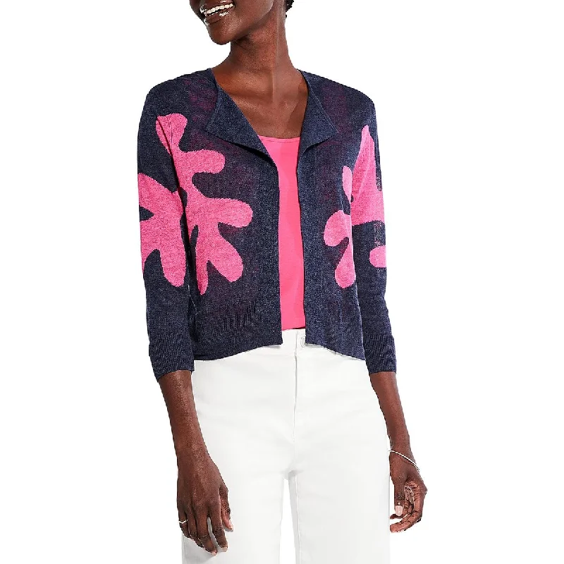Minimal Style Womens Solid Linen Cardigan Sweater