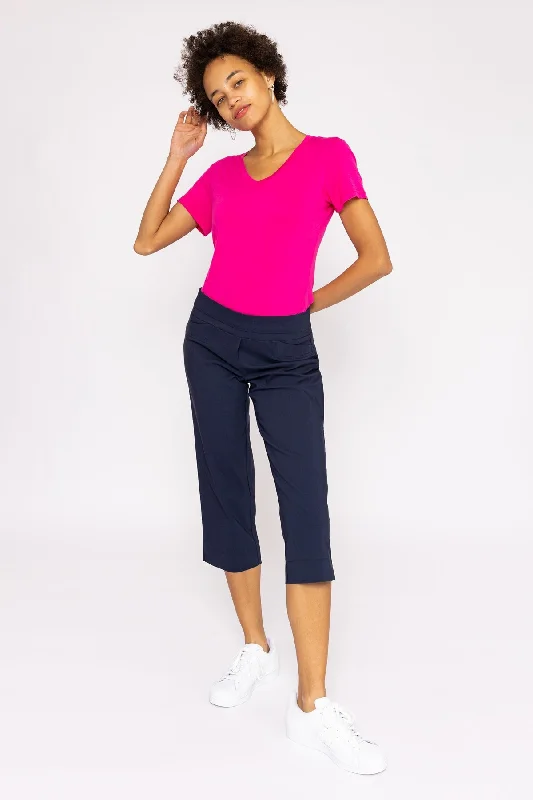 Personalized Wear Bengaline Crop Pants in Navy