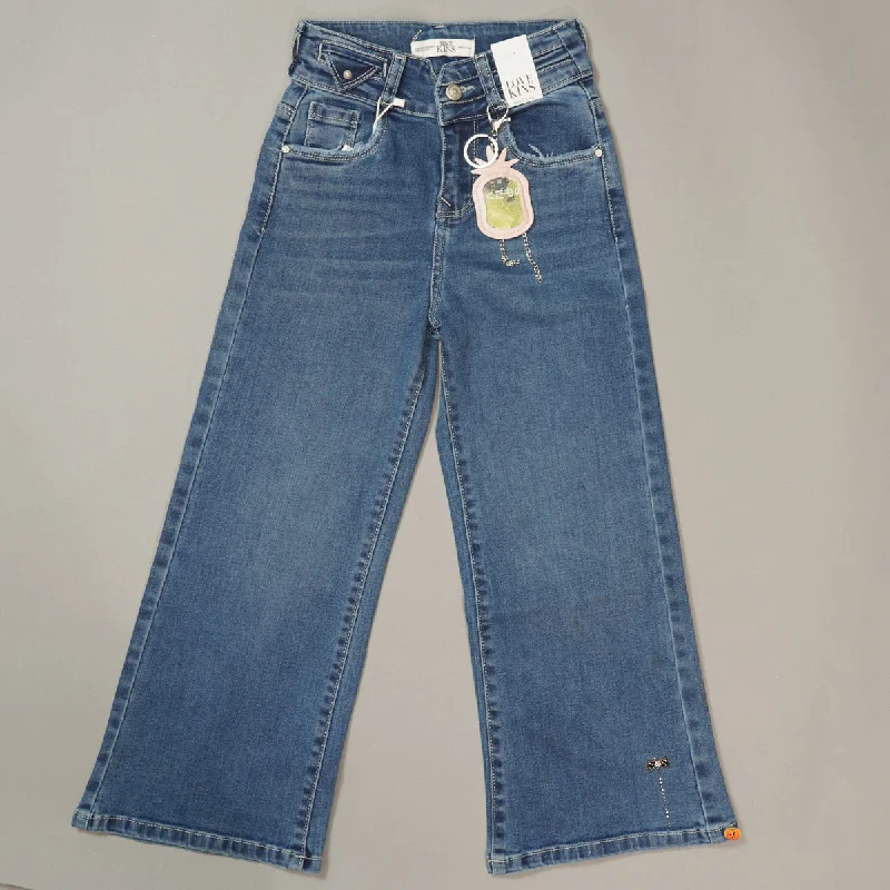 Spring Fashion Solid Denim Jeans for Girls