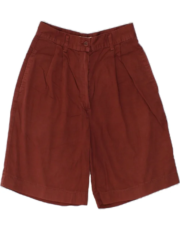 Effortless Wear BENETTON Womens Pegged Chino Shorts IT 42 Medium W28  Maroon Cotton