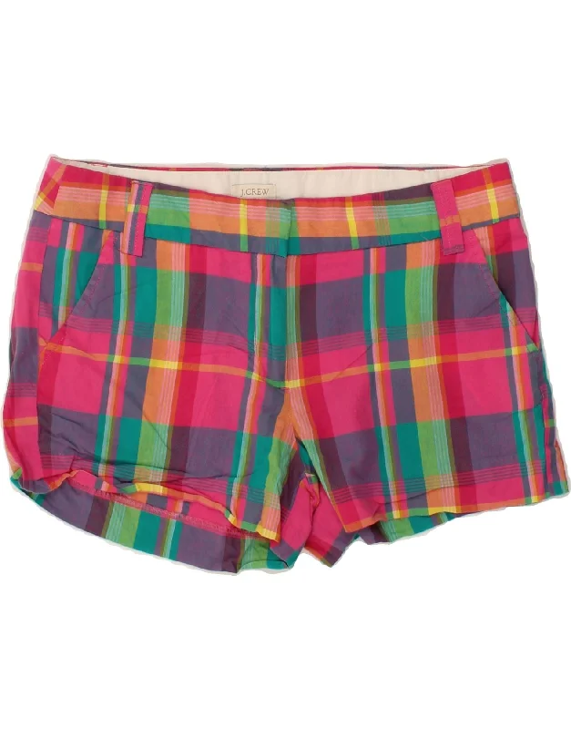 Trendy Comfort J. CREW Womens Chino Shorts US 8 Medium W32 Multicoloured Check Cotton