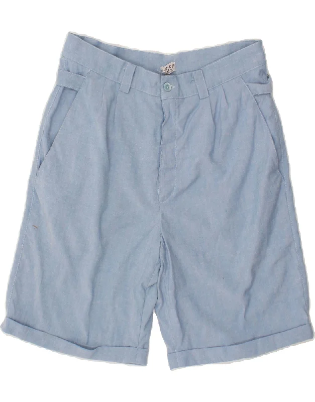 Personalized Wear VINTAGE Womens Bermuda Shorts W32 Large Blue Cotton