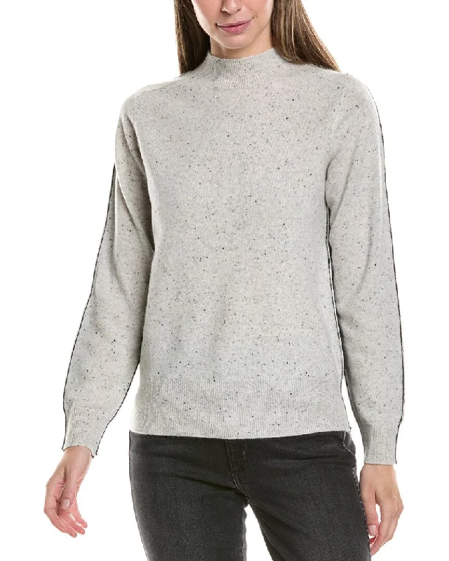 Relaxed Fit InCashmere Splice Cashmere Sweater