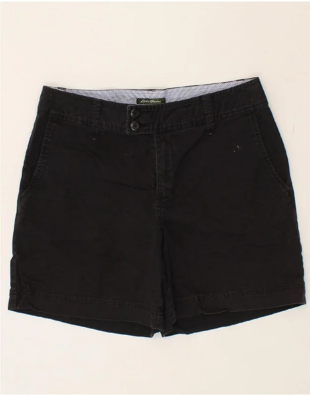 Fresh And Simple EDDIE BAUER Womens Chino Shorts US 10 Large W32  Black Cotton
