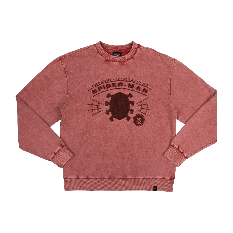 Simple Style Spectacular Amazing Spider-Man Red Crew Sweatshirt