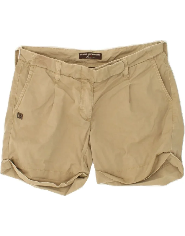 Effortless Dressing DANIELE ALESSANDRINI Womens Chino Shorts W25 XS Beige Cotton