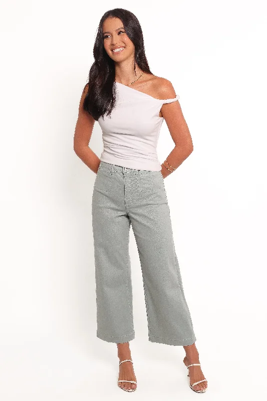 Sports Comfort Style Gemma Cropped Wide Leg Jean - Zuma