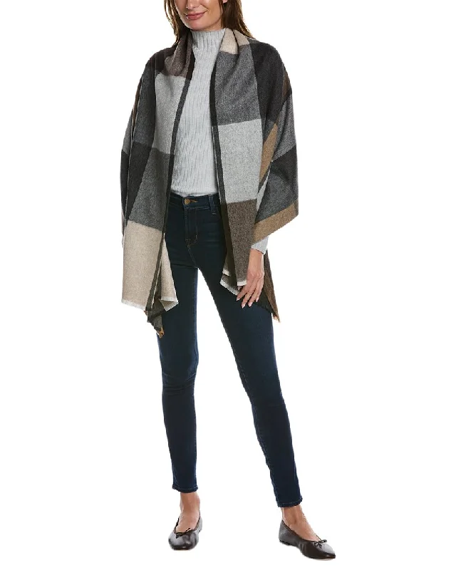 Simple Style Bruno Magli Colorblocked Cashmere Wrap