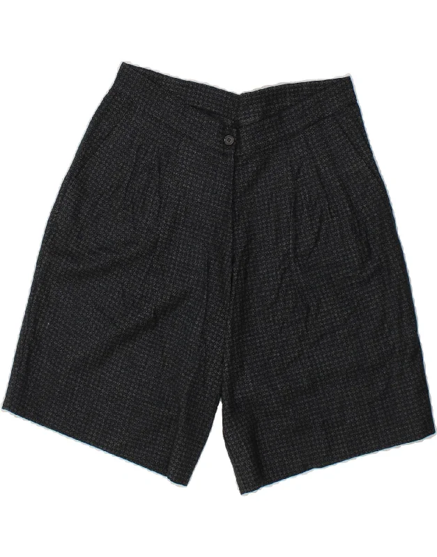 Trendy Looks VINTAGE Womens Chino Shorts W30 Medium Black Geometric