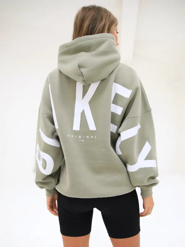 High Street Fashion Isabel Oversized Hoodie - Olive