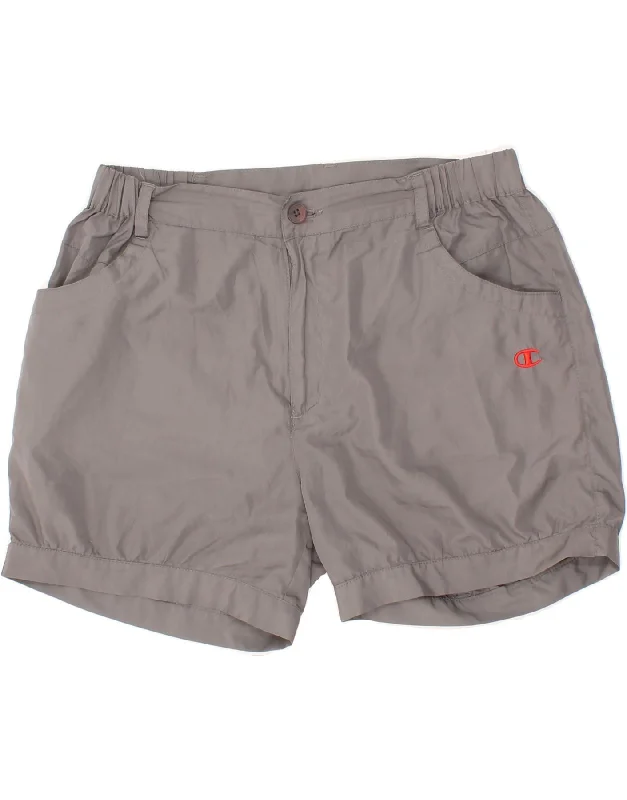 Sexy Fun CHAMPION Womens Casual Shorts UK 14 Large W32 Grey Polyester