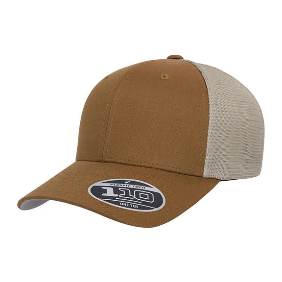 Everyday Comfort 110MT - Flexfit 110® Adult Adjustable Mesh Cap | Caramel/Khaki