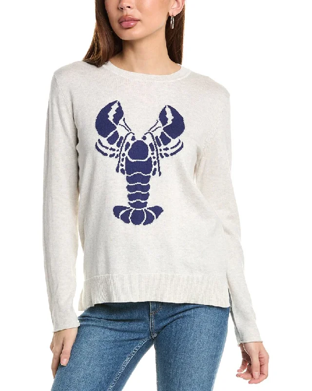 Urban Sense Hannah Rose Lobster Intarsia Cashmere-Blend Sweater