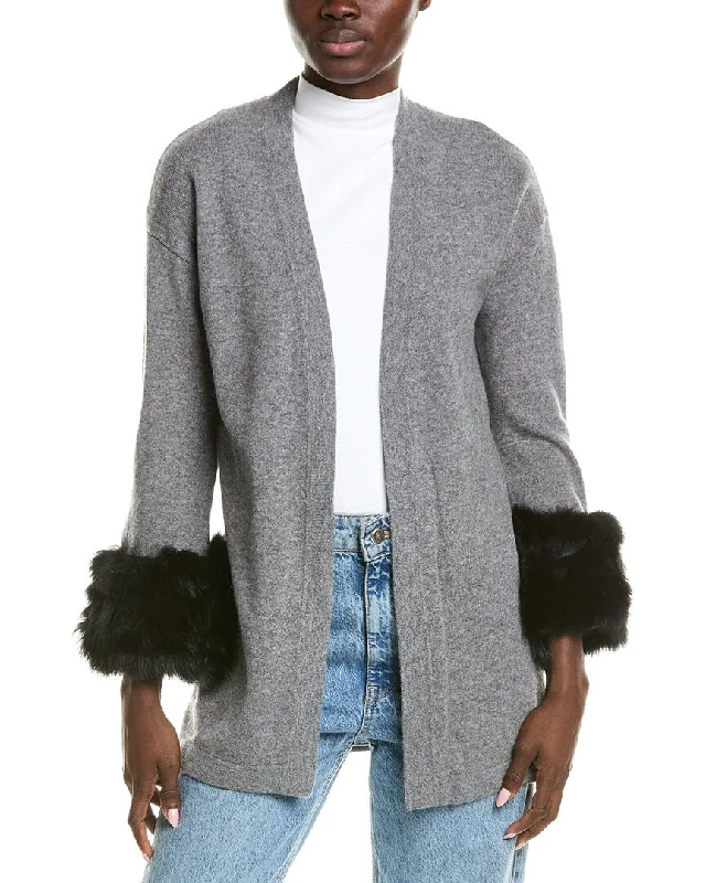 Sports Fashion QUINN Open Cashmere Cardigan