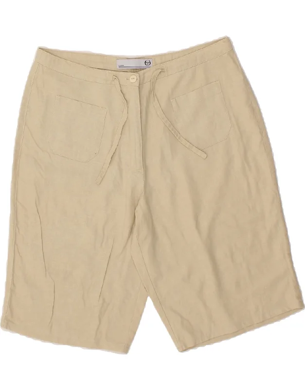 Comfortable Outfits SERGIO TACCHINI Womens Casual Shorts IT 46 Large W32 Beige Linen Comfortable Outfits SERGIO TACCHINI Womens Casual Shorts IT 46 Large W32 Beige Linen