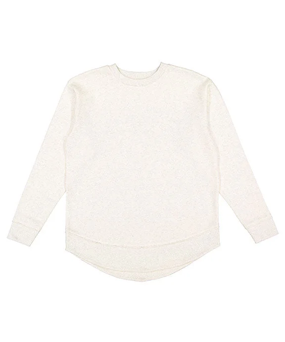 Relaxed Dresses 3525 - LAT Ladies Weekend Tunic Fleece Sweatshirt | Natural Heather