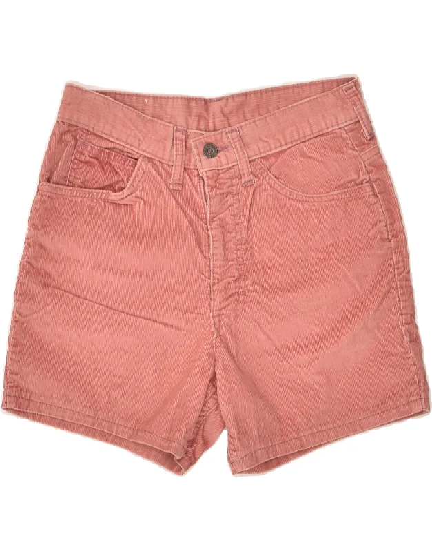 Nightclub Style LEVI'S Womens Corduroy Shorts W28 Medium Pink