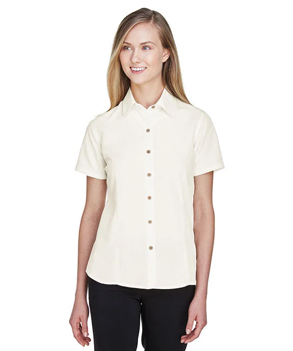 Romantic And Fresh M560W - Harriton Ladies Barbados Textured Camp Shirt | Creme