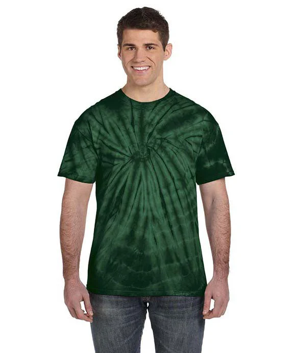 Soft Looks CD101 - Tie-Dye Adult 5.4 oz 100% Cotton Spider T-Shirt | Spider Green