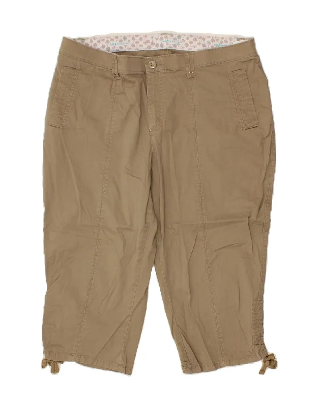 Luxury Fashion LEE Womens Bermuda Shorts US 16 XL W38  Beige Cotton