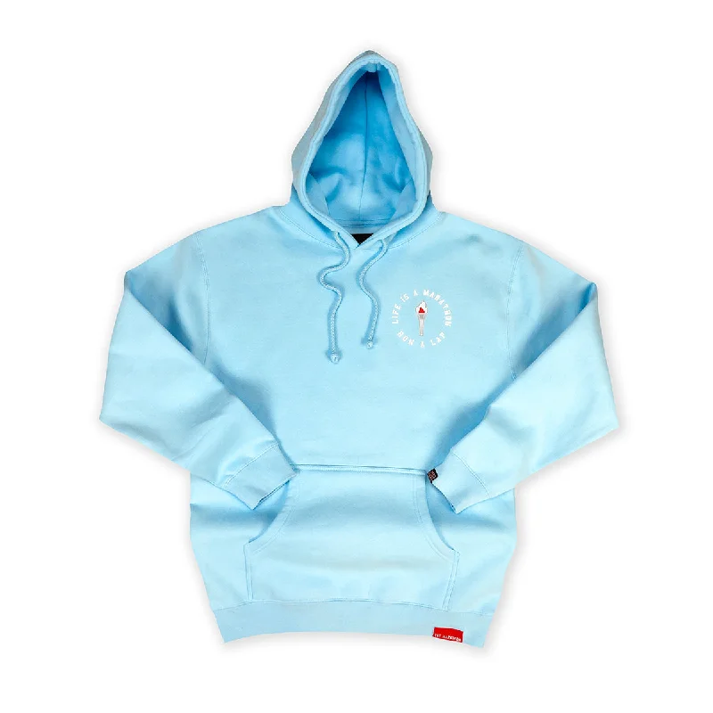 Eye-catching Personality Victory Torch Hoodie - Ocean Blue
