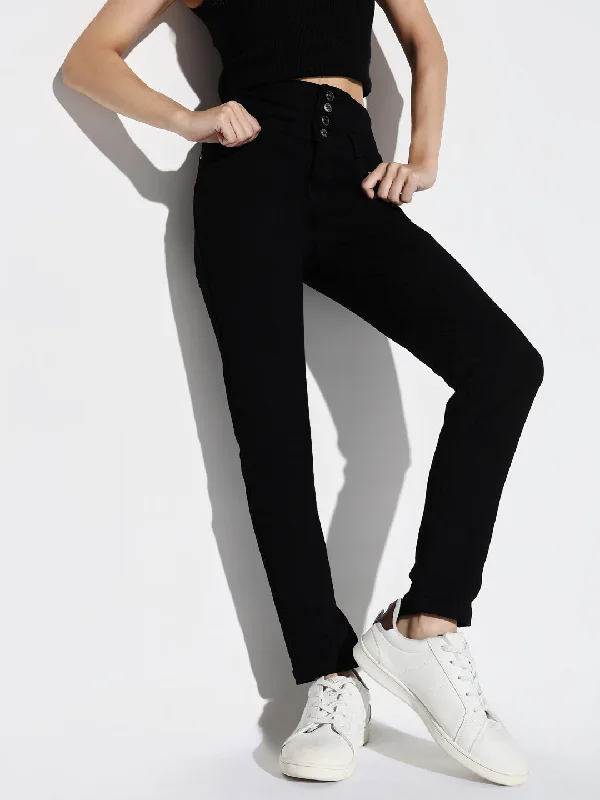 Cool Style Women Black Slim Fit Jeans