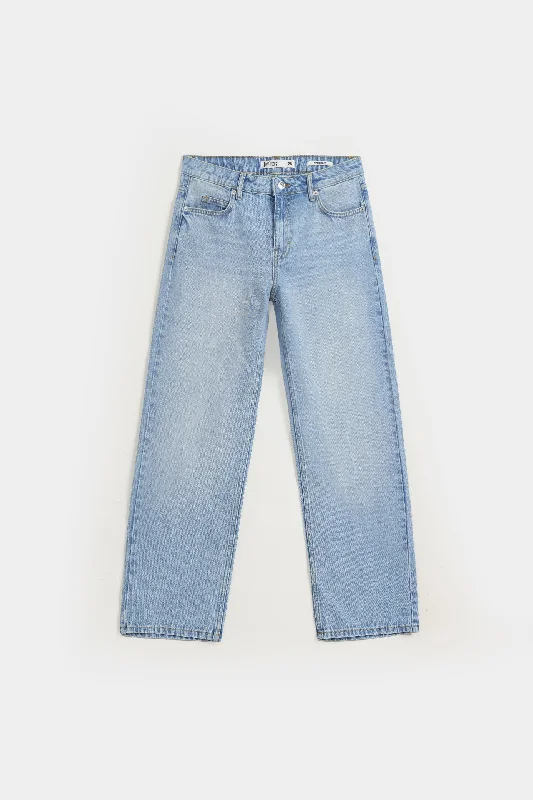 Casual Wear Mid Rise Straight Fit Jeans