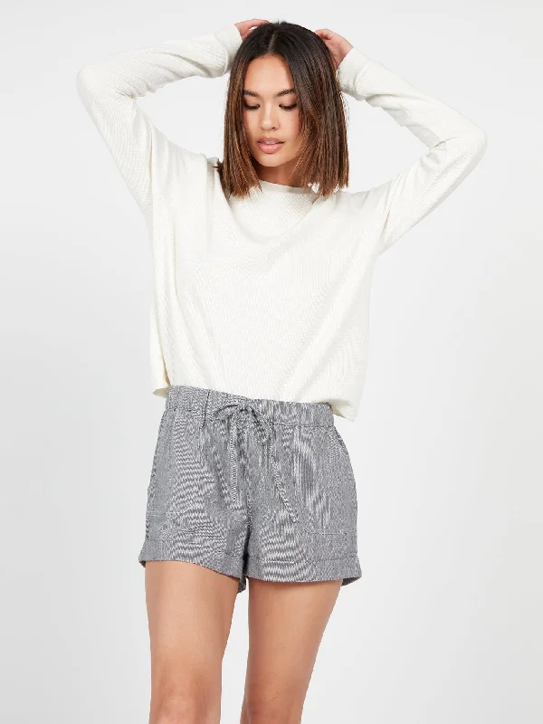 Soft Looks Sunday Strut Shorts - Black Stripe