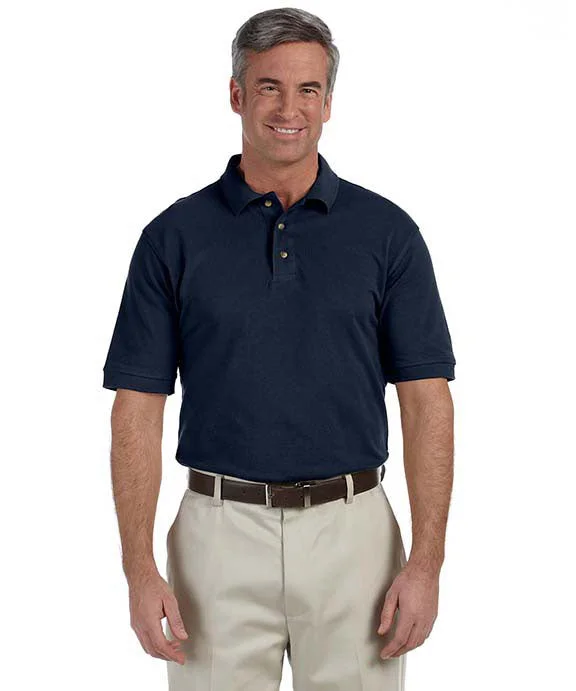 Cozy Vibes M200T - Harriton Mens Tall Short-Sleeve Polo Shirt | Navy