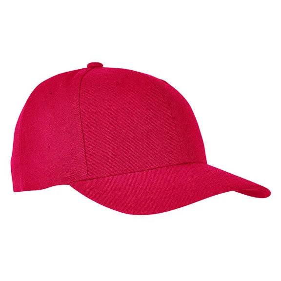 All-Day Comfort 6789M - Yupoong Premium Curved Visor Snapback Hat | Red