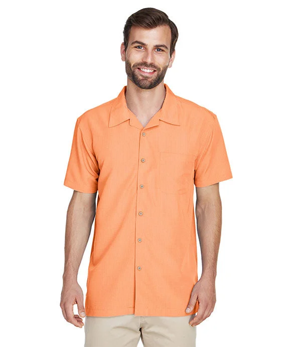 Casual Style M560 - Harriton Mens Barbados Textured Camp Shirt | Nectarine