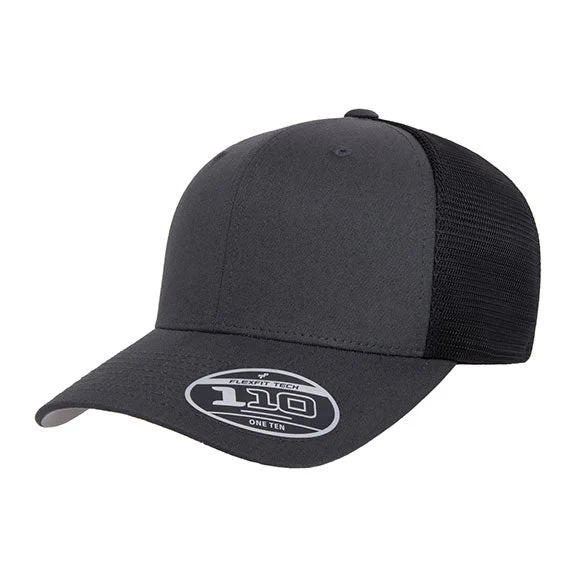 Relaxed Dresses 110MT - Flexfit 110® Adult Adjustable Mesh Cap | Charcoal/Black