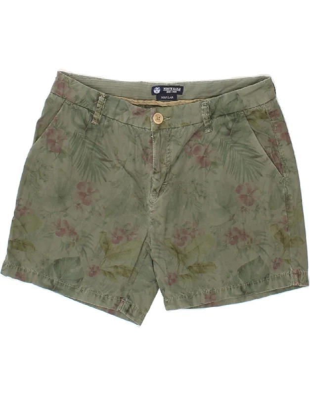 Retro Design NORTH SAILS Womens Regular Chino Shorts W28 Medium Khaki Floral Cotton Retro Design NORTH SAILS Womens Regular Chino Shorts W28 Medium Khaki Floral Cotton