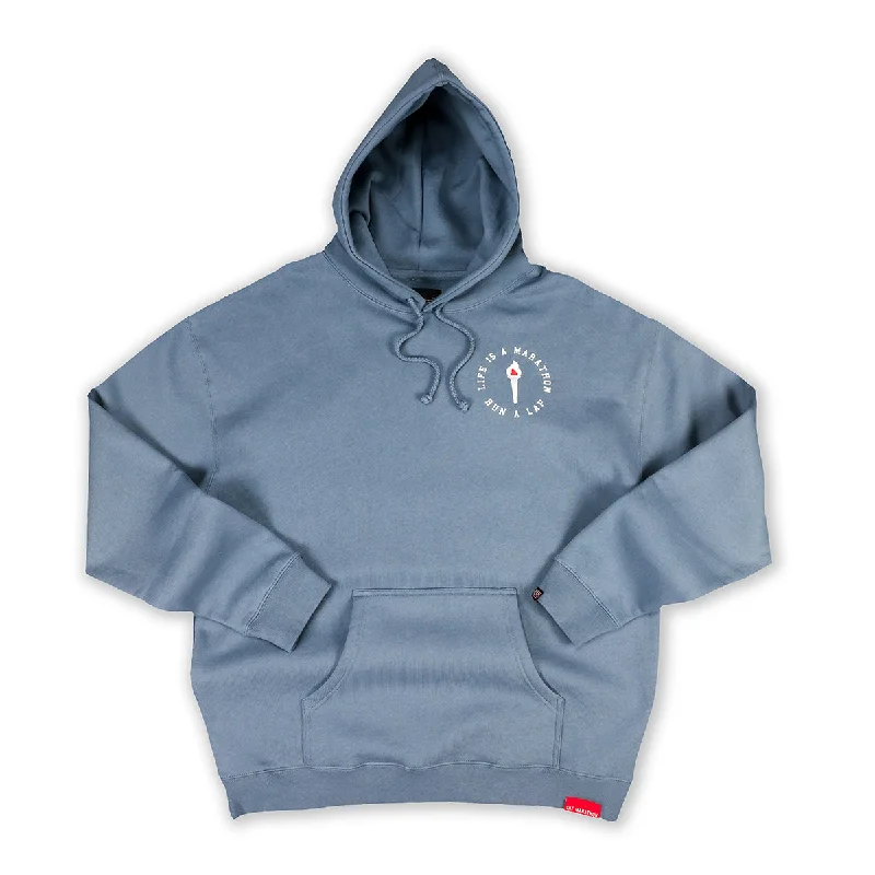 British Fashion Victory Torch Hoodie - Rain Blue